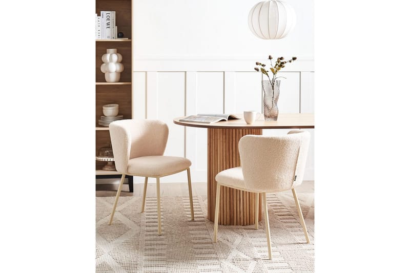 Matsalsstol Mina II set om 2 Beige - Beige - Möbler - Fåtölj & stolar - Matstol & köksstol