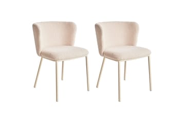 Matsalsstol Mina II set om 2 Beige - Beige - Möbler - Fåtölj & stolar - Matstol & köksstol