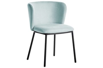 Matsalsstol Mina set om 2 Blå/Svart - Blå/Svart - Möbler - Fåtölj & stolar - Matstol & köksstol