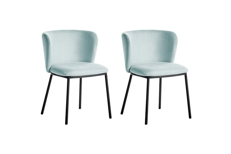 Matsalsstol Mina set om 2 Blå/Svart, Blå/Svart