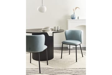 Matsalsstol Mina set om 2 Blå/Svart - Blå/Svart - Möbler - Fåtölj & stolar - Matstol & köksstol