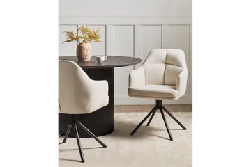 Matsalsstol Mira set om 2 Beige-Svart - Beige-Svart - Möbler - Fåtölj & stolar - Matstol & köksstol
