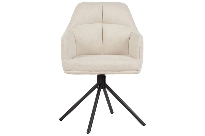 Matsalsstol Mira set om 2 Beige-Svart - Beige-Svart - Möbler - Fåtölj & stolar - Matstol & köksstol