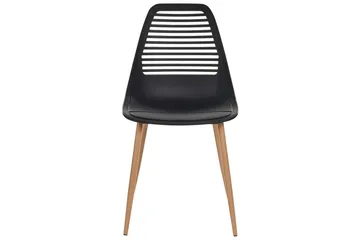 Matsalsstol Montello set om 4 Svart-Ljust Trä - Svart-Ljust Trä - Möbler - Fåtölj & stolar - Matstol & köksstol