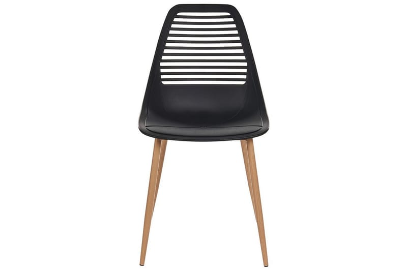 Matsalsstol Montello set om 4 Svart-Ljust Trä - Svart-Ljust Trä - Möbler - Fåtölj & stolar - Matstol & köksstol