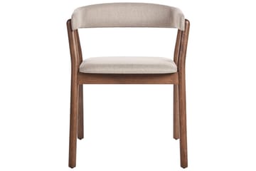 Matsalsstol Mylo set om 2 Beige-Mörkt Trä - Beige-Mörkt Trä - Möbler - Fåtölj & stolar - Matstol & köksstol