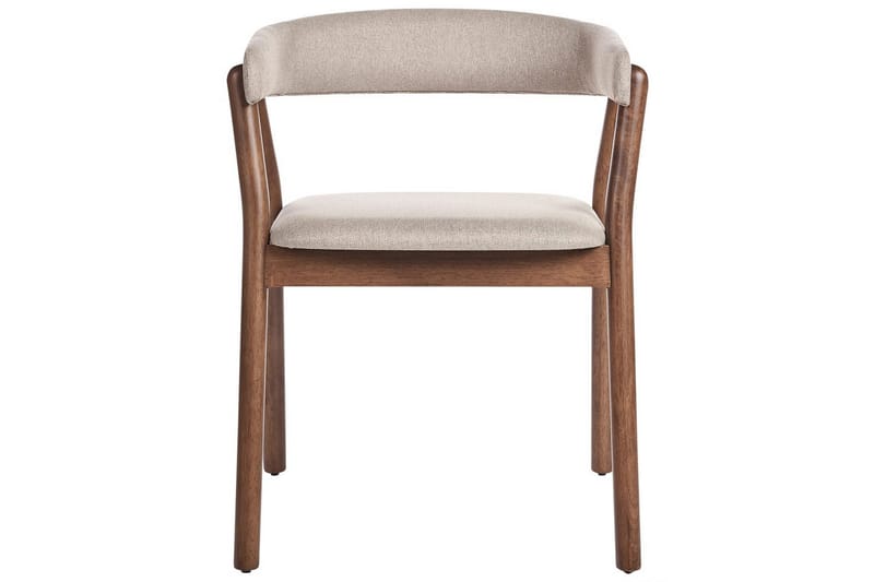 Matsalsstol Mylo set om 2 Beige-Mörkt Trä - Beige-Mörkt Trä - Möbler - Fåtölj & stolar - Matstol & köksstol