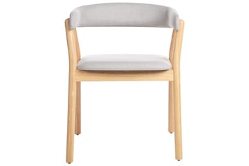 Matsalsstol Mylo set om 2 Grå-Ljust Trä - Grå-Ljust Trä - Möbler - Fåtölj & stolar - Matstol & köksstol