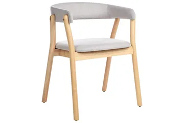 Matsalsstol Mylo set om 2 Grå-Ljust Trä - Grå-Ljust Trä - Möbler - Fåtölj & stolar - Matstol & köksstol