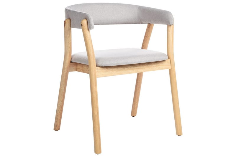 Matsalsstol Mylo set om 2 Grå-Ljust Trä - Grå-Ljust Trä - Möbler - Fåtölj & stolar - Matstol & köksstol