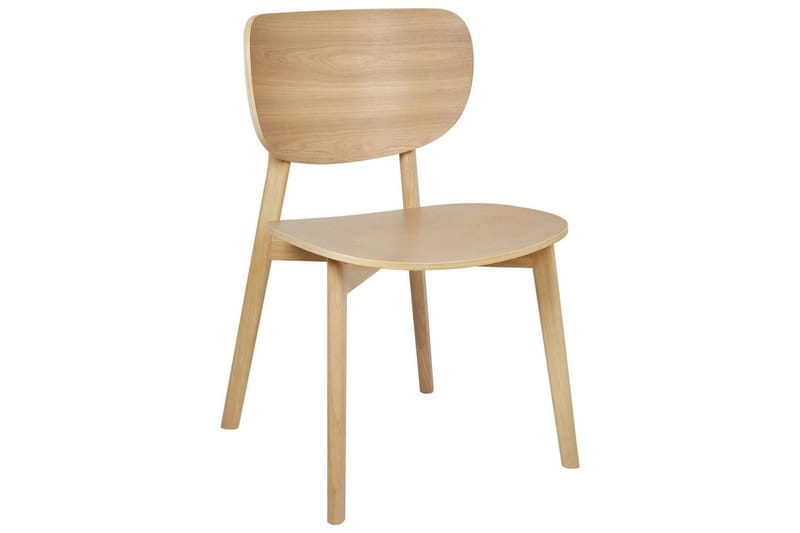 Matsalsstol Overly set om 2 Ljus Trä - Ljus Trä - Möbler - Fåtölj & stolar - Matstol & köksstol