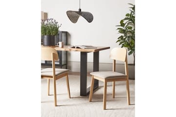 Matsalsstol Scandia set om 2 Ljus Trä-Beige - Ljus Trä-Beige - Möbler - Fåtölj & stolar - Matstol & köksstol