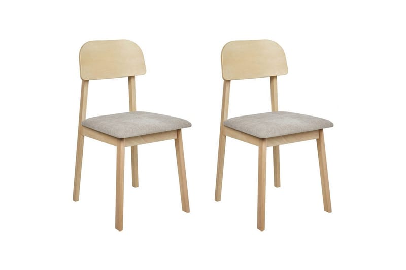 Matsalsstol Scandia set om 2 Ljus Trä-Beige, Ljus Trä-Beige