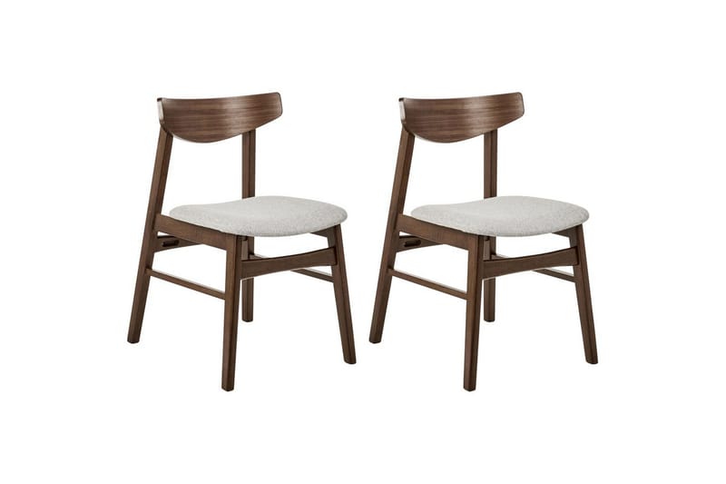 Matsalsstol Smiley set om 2 Mörkt Trä-Grått, Mörkt Trä-Grått