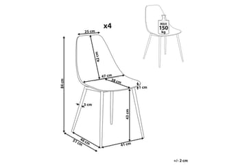 Matsalsstol Takilma set om 4 - Möbler - Fåtölj & stolar - Matstol & köksstol