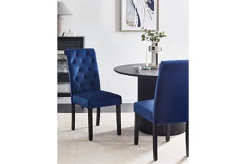 Matsalsstol Velva set om 2 Blå-Svart - Blå-Svart - Möbler - Fåtölj & stolar - Matstol & köksstol