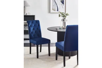 Matsalsstol Velva set om 2 Blå-Svart - Blå-Svart - Möbler - Fåtölj & stolar - Matstol & köksstol