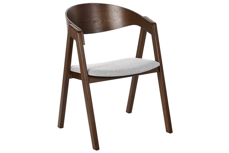 Matsalsstol Yuba set om 2 Grå-Mörkt Trä - Grå-Mörkt Trä - Möbler - Fåtölj & stolar - Matstol & köksstol