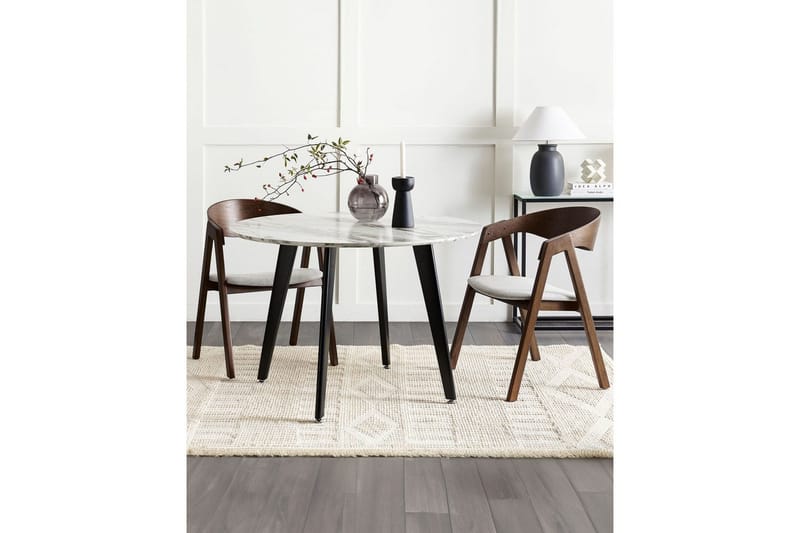 Matsalsstol Yuba set om 2 Grå-Mörkt Trä - Grå-Mörkt Trä - Möbler - Fåtölj & stolar - Matstol & köksstol