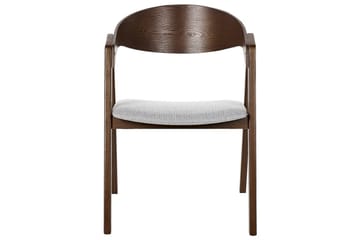 Matsalsstol Yuba set om 2 Grå-Mörkt Trä - Grå-Mörkt Trä - Möbler - Fåtölj & stolar - Matstol & köksstol