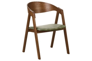 Matsalsstol Yuba set om 2 Grönt-Mörkt Trä - Grönt-Mörkt Trä - Möbler - Fåtölj & stolar - Matstol & köksstol