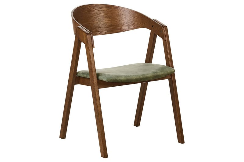 Matsalsstol Yuba set om 2 Grönt-Mörkt Trä - Grönt-Mörkt Trä - Möbler - Fåtölj & stolar - Matstol & köksstol