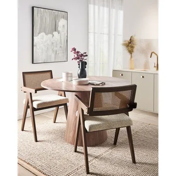 Matstol Ava 2-pack - Mörkbrun, Beige - Möbler - Fåtölj & stolar - Matstol & köksstol