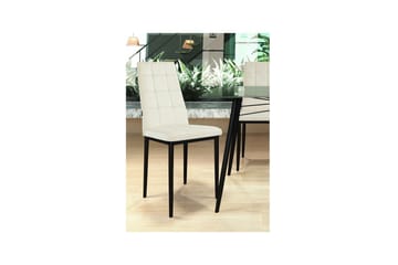 Matstol Becca, 2-pack Sammet/metall, Kräm - Sammet/metall, Kräm - Möbler - Fåtölj & stolar - Matstol & köksstol