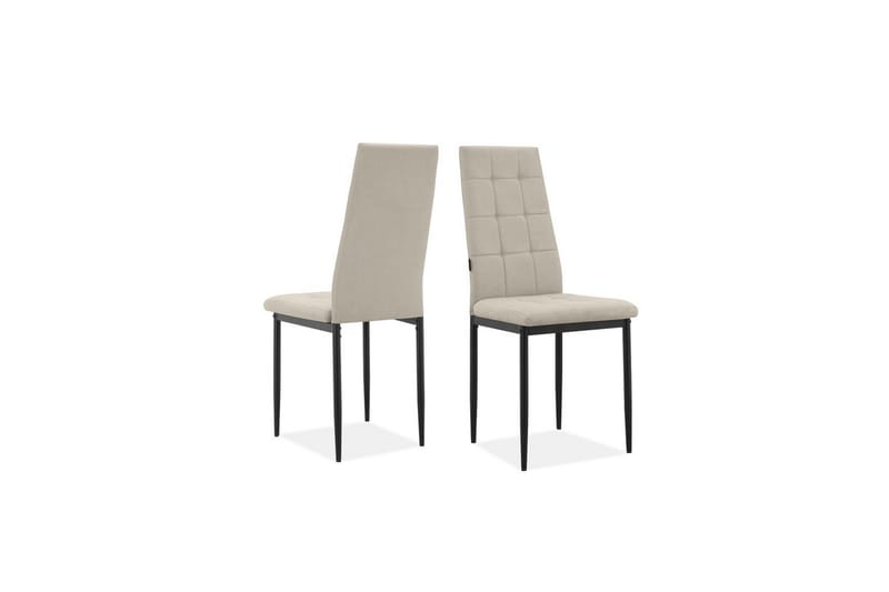 Matstol Becca, 2-pack Tyg/Metall, Kräm - Tyg/Metall, Kräm - Möbler - Fåtölj & stolar - Matstol & köksstol