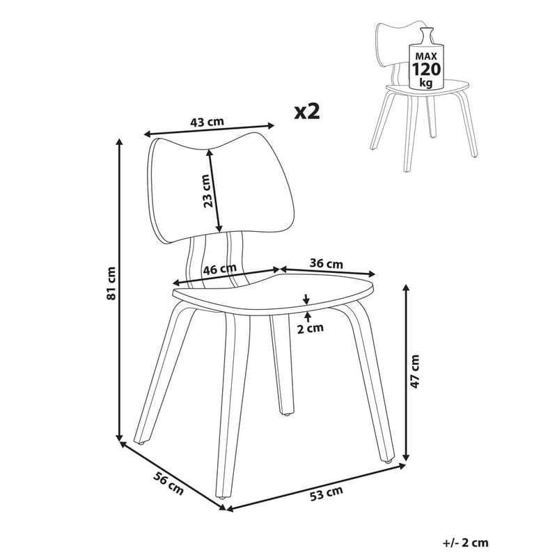 Matstol Diana 2-pack - Mörkbrun - Möbler - Bord & matgrupp - Matgrupp