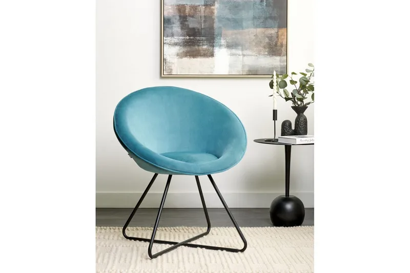 Matstol Floby ll - Blå, Svart - Möbler - Fåtölj & stolar - Fåtölj