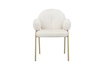 Matstol Iwama Set om 2 Krämig sammet - Krämig sammet - Möbler - Fåtölj & stolar - Matstol & köksstol