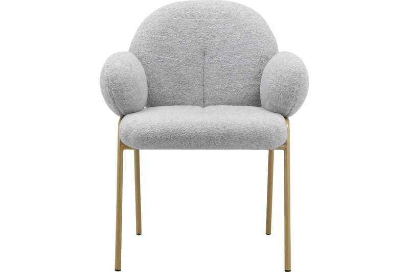 Matstol Iwama Set om 2 Ljusgrå Teddy - Ljusgrå Teddy - Möbler - Fåtölj & stolar - Matstol & köksstol