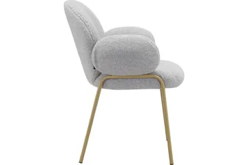 Matstol Iwama Set om 2 Ljusgrå Teddy - Ljusgrå Teddy - Möbler - Fåtölj & stolar - Matstol & köksstol