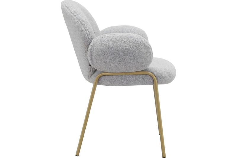 Matstol Iwama Set om 2 Ljusgrå Teddy - Ljusgrå Teddy - Möbler - Fåtölj & stolar - Matstol & köksstol