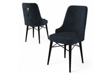 Matstol Jandela Antracit / Svart - Antracit / Svart - Möbler - Fåtölj & stolar - Matstol & köksstol