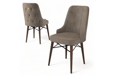 Matstol Jandela Cappuccino / brun - Cappuccino / brun - Möbler - Fåtölj & stolar - Matstol & köksstol