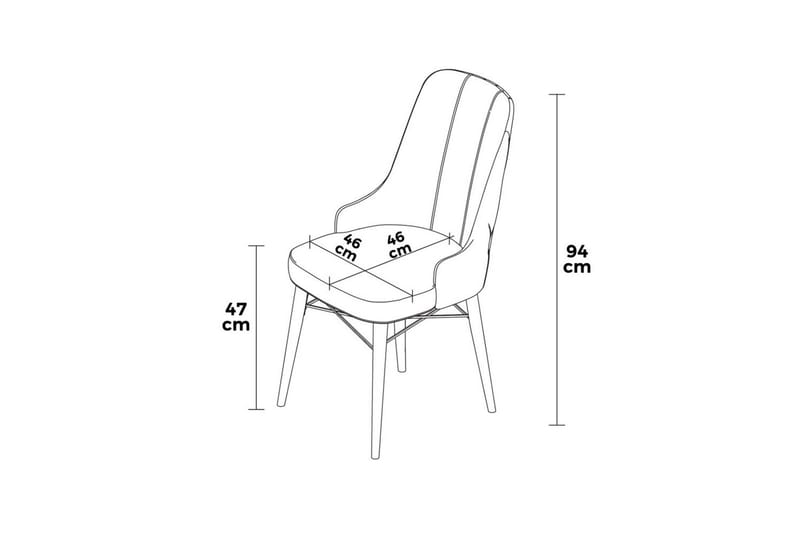 Matstol Jandela Grädde / Svart - Grädde / Svart - Möbler - Fåtölj & stolar - Matstol & köksstol