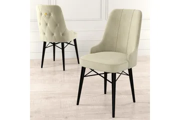 Matstol Jandela Grädde / Svart - Grädde / Svart - Möbler - Fåtölj & stolar - Matstol & köksstol