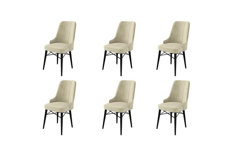 Matstol Jandela Grädde / Svart, Grädde / Svart