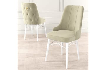 Matstol Jandela Gräddfärgad / Vit - Gräddfärgad / Vit - Möbler - Fåtölj & stolar - Matstol & köksstol