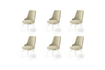 Matstol Jandela Gräddfärgad / Vit - Gräddfärgad / Vit - Möbler - Fåtölj & stolar - Matstol & köksstol