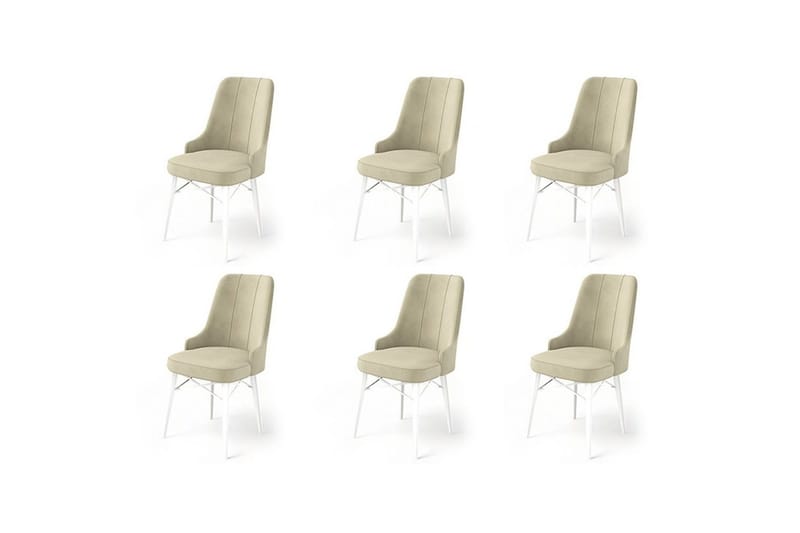 Matstol Jandela Gräddfärgad / Vit - Gräddfärgad / Vit - Möbler - Fåtölj & stolar - Matstol & köksstol