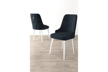 Matstol Jebi Antracit / Vit - Antracit / Vit - Möbler - Fåtölj & stolar - Matstol & köksstol