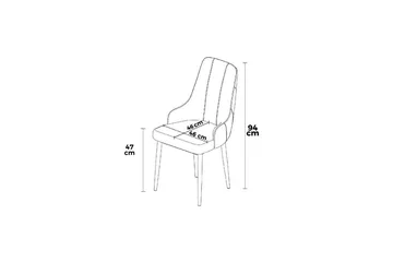 Matstol Jebi Cappuccino / krom - Cappuccino / krom - Möbler - Fåtölj & stolar - Matstol & köksstol