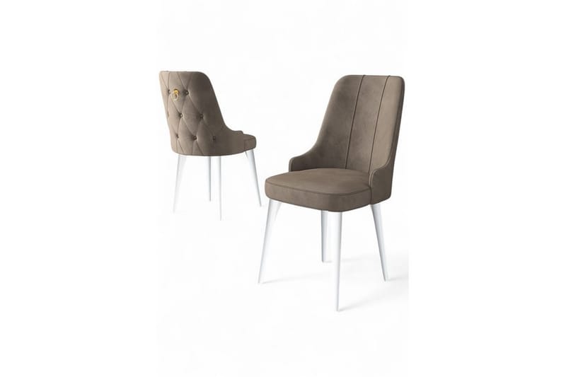 Matstol Jebi Cappuccino / vit - Cappuccino / vit - Möbler - Fåtölj & stolar - Matstol & köksstol