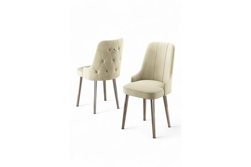 Matstol Jebi Grädde / Krom, Grädde / Krom