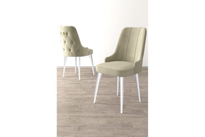 Matstol Jebi Gräddfärgad / Vit - Gräddfärgad / Vit - Möbler - Fåtölj & stolar - Matstol & köksstol