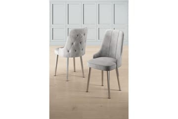 Matstol Jebi Grå / Krom - Grå / Krom - Möbler - Fåtölj & stolar - Matstol & köksstol