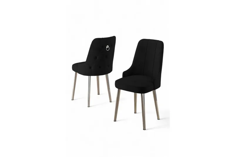 Matstol Jebi Svart / Krom, Svart / Krom